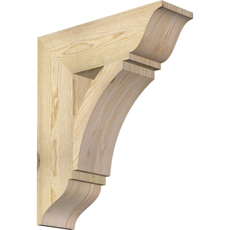 Thorton Traditional Rough Sawn Bracket, Douglas Fir, 6W X 20D X 24H